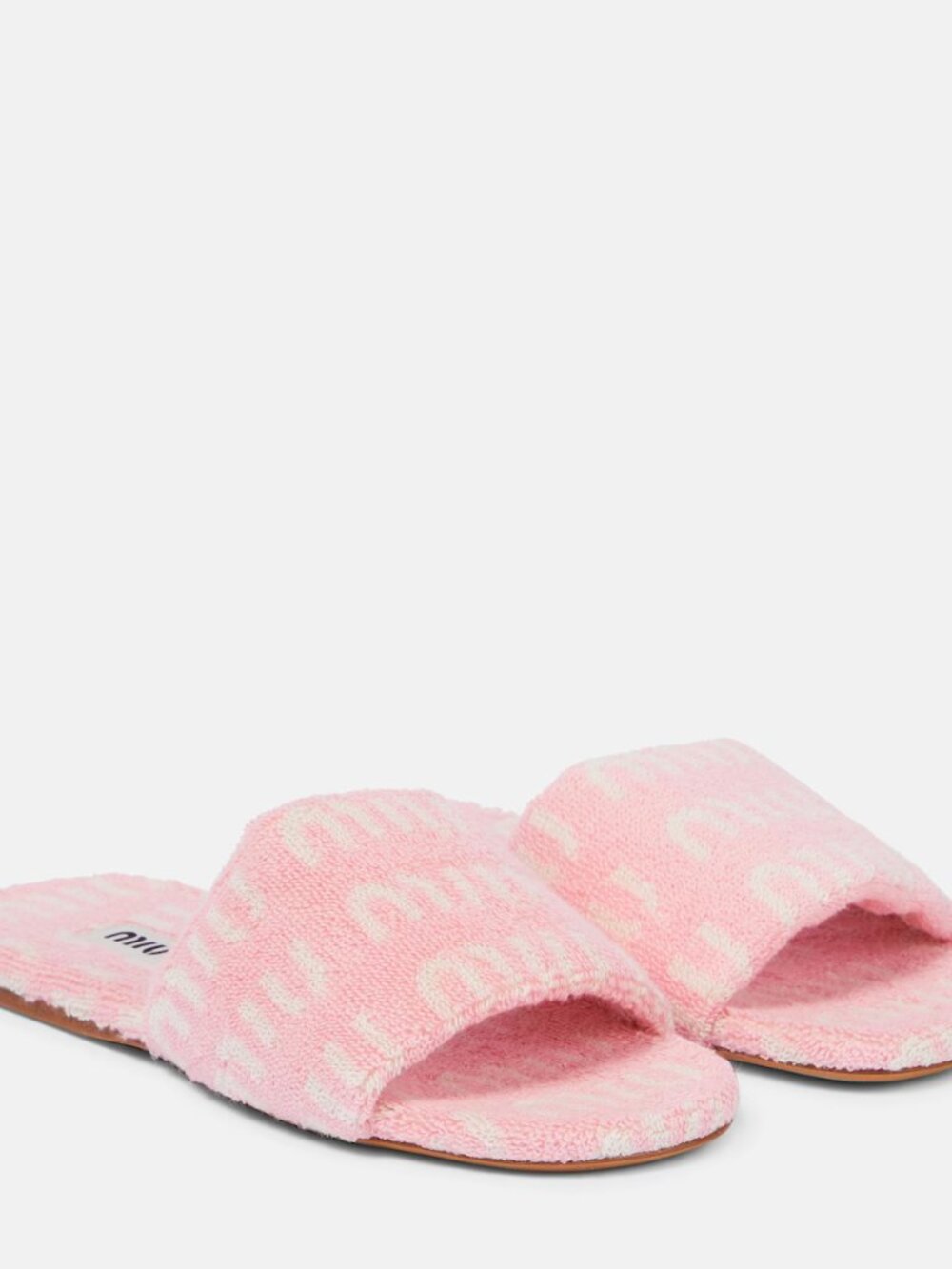 Miu Miu Logo terry slides-PLEASE NOTE SIZE 37.5